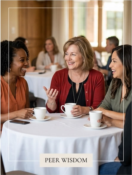 peer collaboration & shared wisdom business women planning